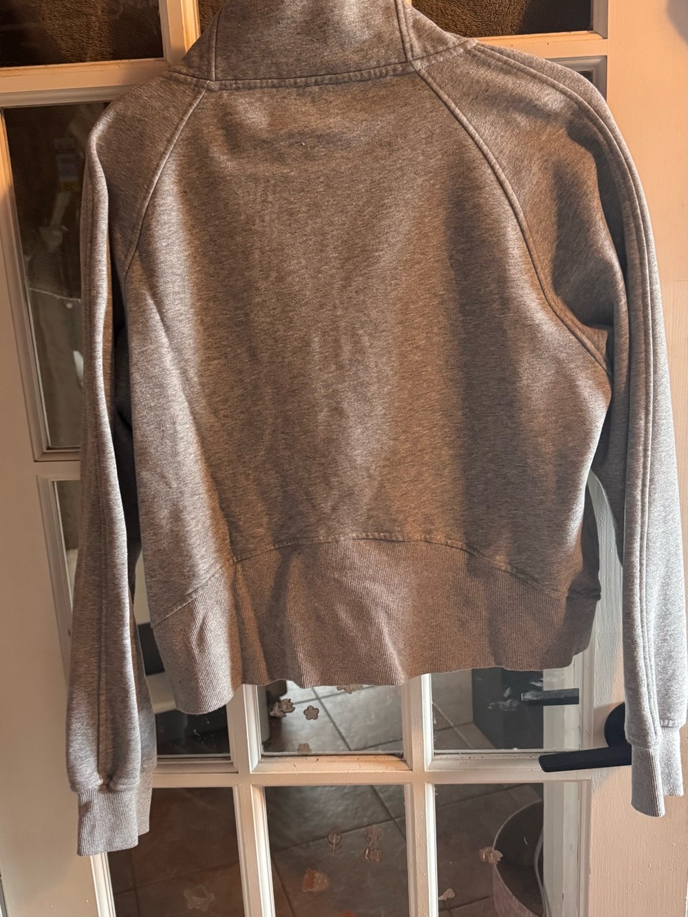 🩶 Heather Grey Fleece Quarter-Zip Pullover — Size Medium - Picture 3 of 5